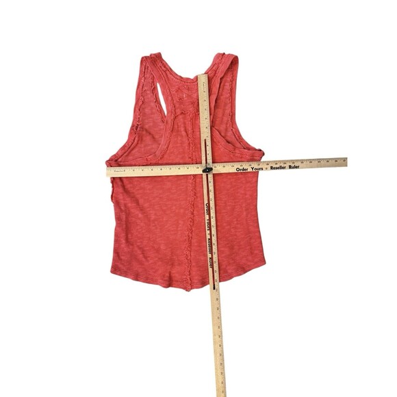 Free People Coral Red We The Free Knit Boho Sleeveless Tank Top Womens Sz S - Picture 4 of 5